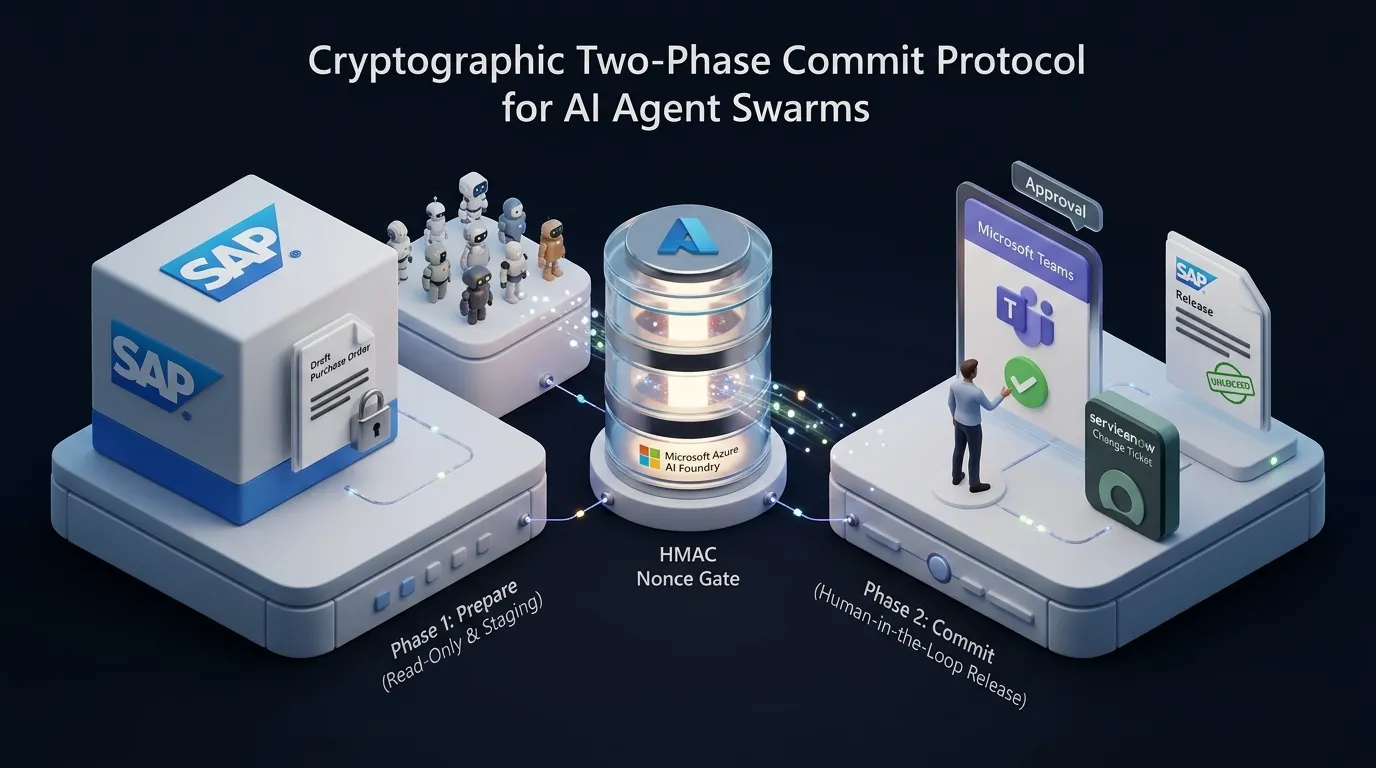 Cryptographic Two-Phase Commit Protocol for AI Agent Swarms
